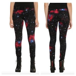 Blackheart Galaxy Print Super Skinny Jeans